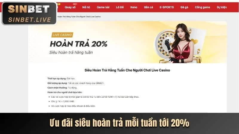 Ưu đãi casino trực tuyến 9win